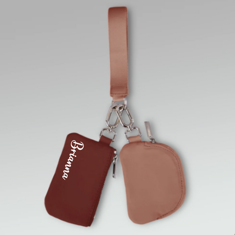 Maroon & Coffee Keychain Wallet