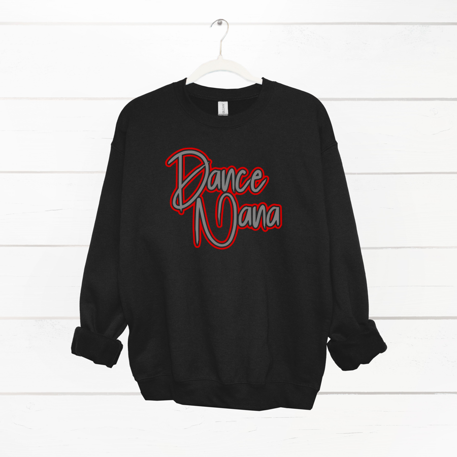 Dance Nana {script} PUFF Crew Sweatshirt