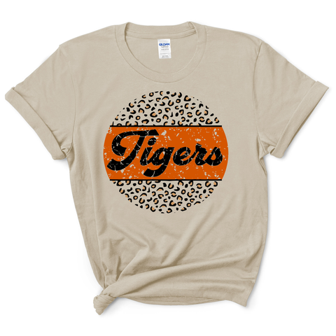 Tigers {BLACK} Leopard Print Circle