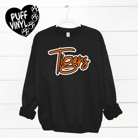 Tigers {script} PUFF Crew Sweatshirt